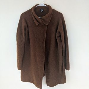 Eileen Fisher Brown Long Cardigan Sweater Medium